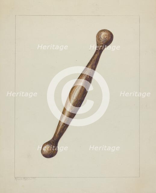 Spinning Stick, c. 1938. Creator: Maud M Holme.