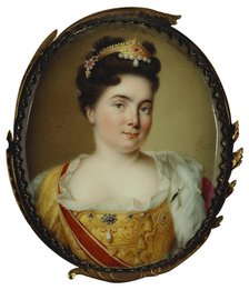 Portrait of Empress Catherine I. (1684-1727), 1717. Creator: Boit, Charles (1662-1727).
