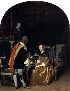 'The Oyster Meal', 1659.  Artist: Frans van Mieris