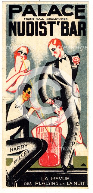Palace Nudist Bar. Artist: Zig, Louis Gaudin (1882-1936)