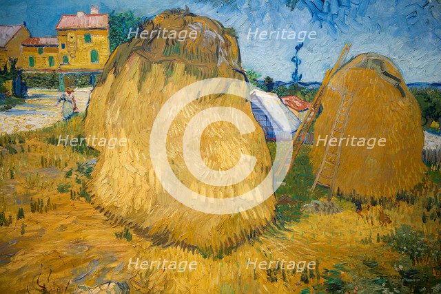 Wheat Stacks in Provence. Artist: Gogh, Vincent, van (1853-1890)