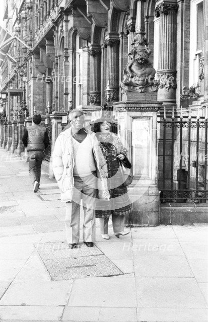 Art Blakey with Mrs Blakey, London, 1983.   Artist: Brian O'Connor.