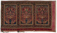 Royal Round Tent made for Muhammad Shah (wall panel with three panels A), 1834-1848. Creator: Unknown.