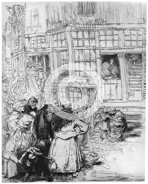 'Quartier Juif a Amsterdam', c1870-1910 (1924). Artist: Auguste Lepere