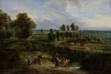 Landscape with Pastures and Clusters of Trees, c1650-1660. Creator: Lucas van Uden.