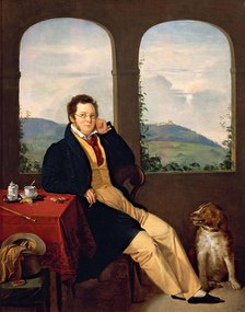 Portrait of Franz Schubert (1797-1828), 1827. Creator: Melegh, Gabor (1801-1835).