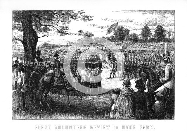 First volunteer review in Hyde Park, London, 1899. Artist: Unknown