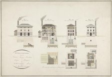 Drawings of the new steam engine for nine pumps in Hellevoetsluis, 1802. Creator: Jan Blanken.