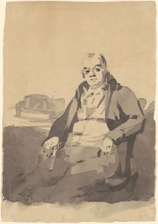 Man Holding a Book [recto], c. 1815. Creator: Thomas Sully.