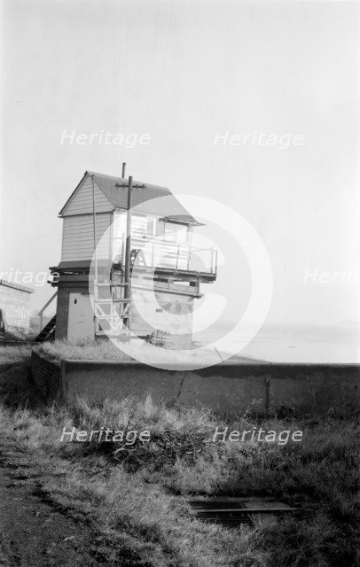 Tilbury Collier Signal Station on the River Thames, Essex, c1945-c1965. Artist: SW Rawlings