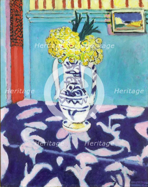 Les coucous, tapis bleu et rose, 1911. Creator: Henri Matisse.