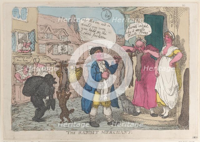 The Rabbit Merchant, 1810?., 1810?. Creator: Thomas Rowlandson.