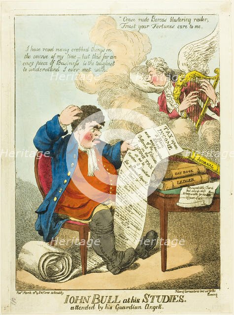 John Bull at His Studies, published March 13, 1799. Creator: Unknown.
