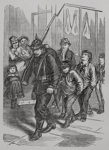 Franco-Prussian War (1870-1871): The last German in Paris, 1871. Creator: Unknown.