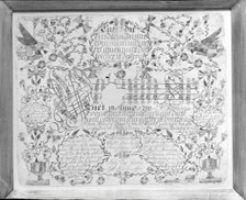 Birth and Baptismal Certificate, 1780. Creator: Unknown.