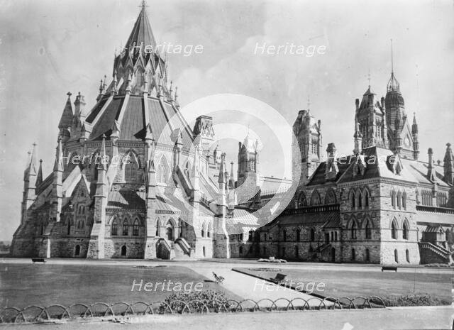 Dominion Of Canada, Ottawa Library, Part of Parliament Buildings Group, 1914. Creator: Harris & Ewing.