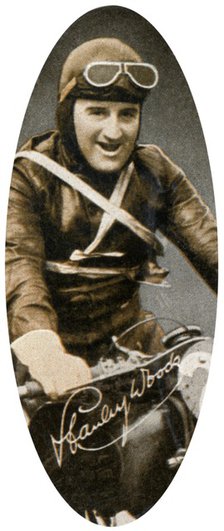 Stanley Woods (1903-1993), Irish motor cycle racer, 1935. Artist: Unknown