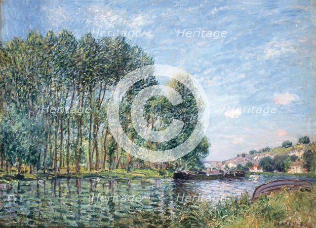 A Bend in the River Loing at Moret. Spring, 1886. Creator: Sisley, Alfred (1839-1899).