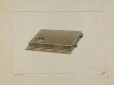 Brass Box Lock, c. 1938. Creator: Edward L Loper.