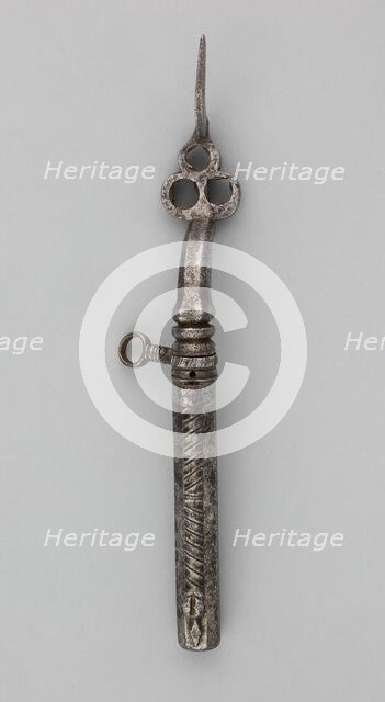 Wheellock Spanner with Powder Measure and Screwdriver, Germany, 17th century. Creator: Unknown.