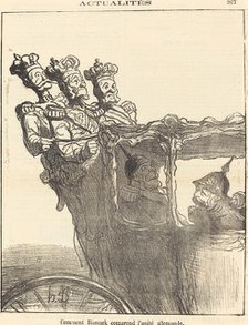 Comment Bismarck comprend l'unité allemande, 1870. Creator: Honore Daumier.