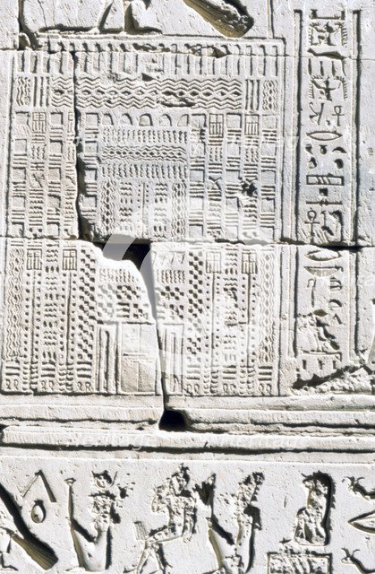 Egyptian calendar, Temple of Kom Ombo, Egypt, 2nd-1st century BC. Artist: Unknown