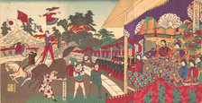 Illustration of the Imperial Excursion to see the Charini's Circus (Charine daik..., November, 1886. Creator: Chikanobu Yoshu.