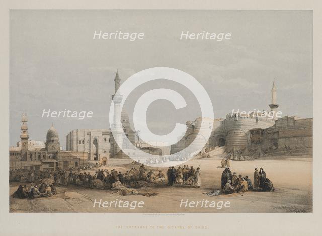 Egypt and Nubia, Volume III: The Entrance to the Citadel of Cairo, 1849. Creator: Louis Haghe (British, 1806-1885); F.G.Moon, 20 Threadneedle Street, London.