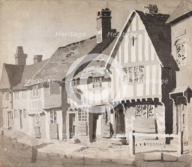 Old Houses at Kenilworth, 1810-15. Creator: David Cox the Elder.