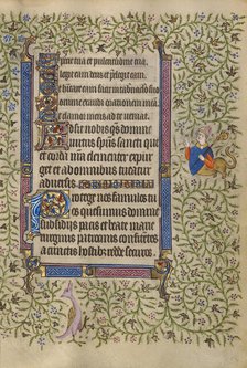 Decorated Text Page; Book of Hours, about 1410. Creator: Unknown.