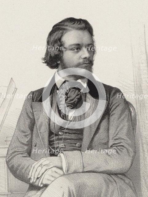 Portrait of the pianist and composer Theodor Leschetizky (1830-1915), ca 1860. Creator: Desmaisons, Émile (1812-1880).