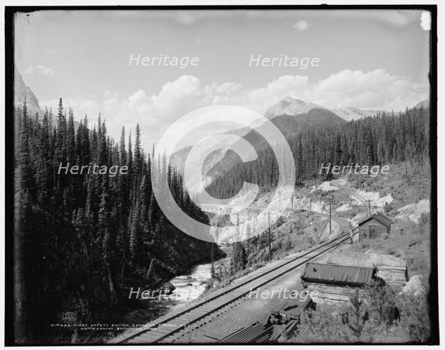 First safety switch, Canadian Pacific Ry., Wapta Canyon, British Columbia, c1902. Creator: Unknown.