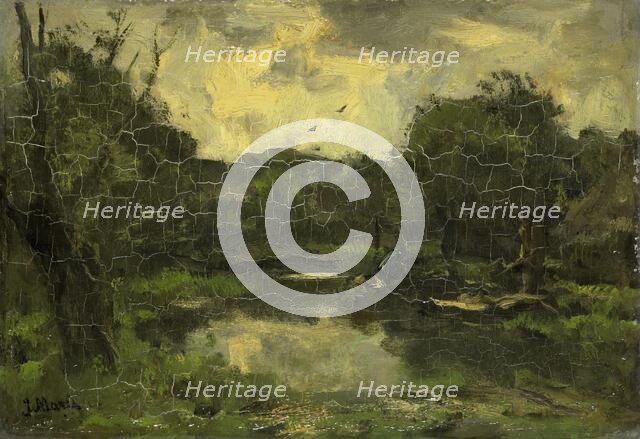 Landscape with barge, c.1886.  Creator: Jacob Henricus Maris.