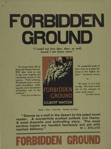 Forbidden ground, c1895 - 1911. Creator: Unknown.