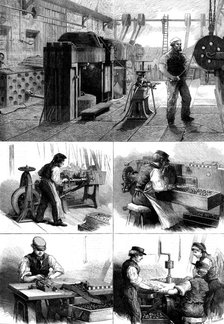 The Ashantee Expedition: making the bullets at Woolwich Arsenal, 1873. Creator: Unknown.