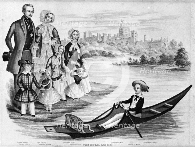 The Royal Family at Windsor, Berkshire, c1850. Artist: Unknown