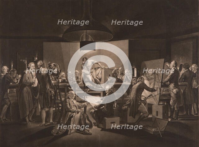 The Life Class of the Vienna Academy, 1790. Creator: Johann Jacobe.