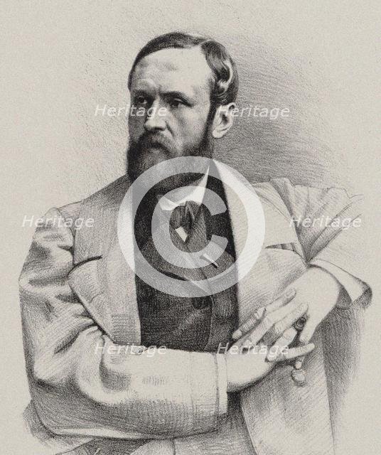 Portrait of the organist and composer Louis James Alfred Lefébure-Wely (1817-1869), 1860. Creator: Petit, Pierre Lanith (1831-1909).