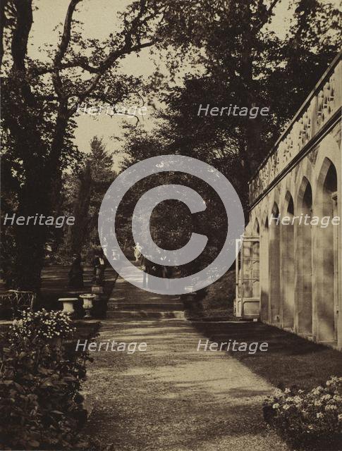 Orangery and Flower Garden at Singleton, Glamorganshire, 1854. Creator: W. Graham Vivian (British, 1827-1912); Photographic Exchange Club.