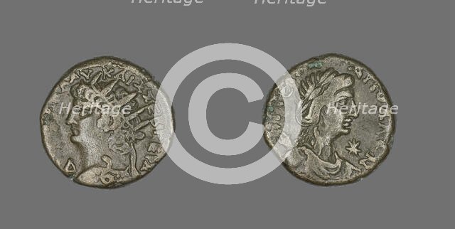 Tetradrachm (Coin) Portraying Emperor Nero, 67-68. Creator: Unknown.