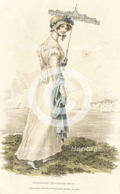 Fashion Plate (Afternoon Promenade Dress), 1813. Creator: John Bell.