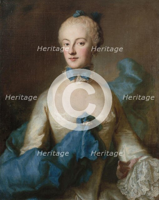 Duchess Maria Anna Josepha of Bavaria (1734-1776), Margravine of Baden-Baden, c.1750. Creator: Desmarées, George (1697-1776).