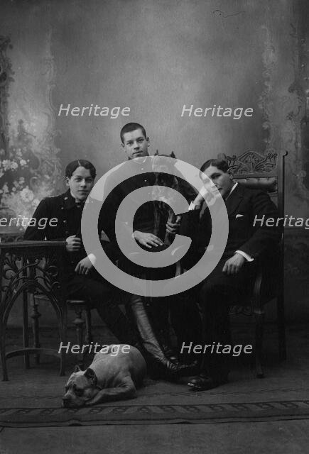 Young People, Presumably the Sons of Fire Chief A.F. Domishkevich, early 20th century. Creator: Unknown.