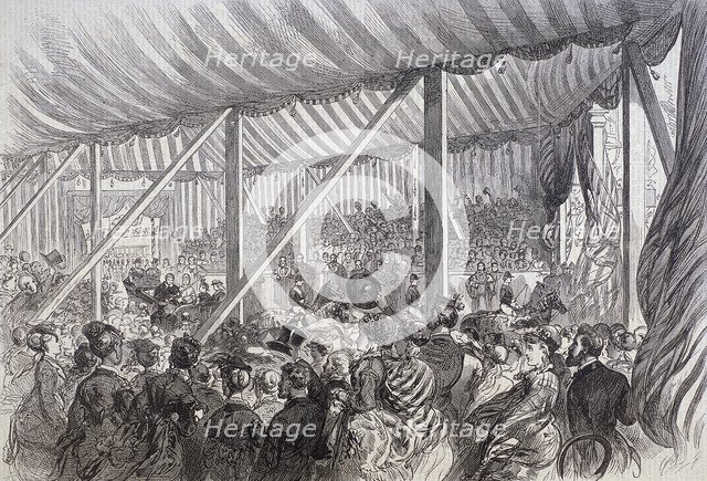 Queen Victoria Opening Blackfriars Bridge, London, 1869. Artist: Anon