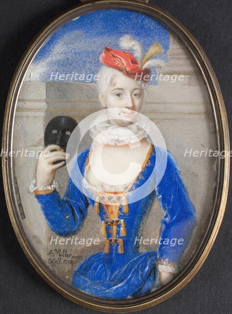 Portrait of Princess Wilhelmine Charlotte of Hesse-Kassel (1695-1722), 1714. Creator: Møller, Andreas (1684-c. 1762).