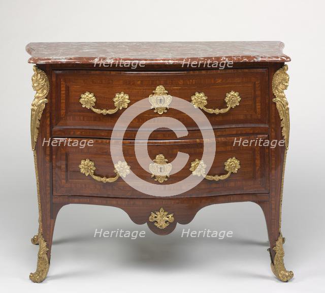 Chest of Drawers (Commode), c. 1725. Creator: Etienne Doirat (French, c. 1670-1732), attributed to.