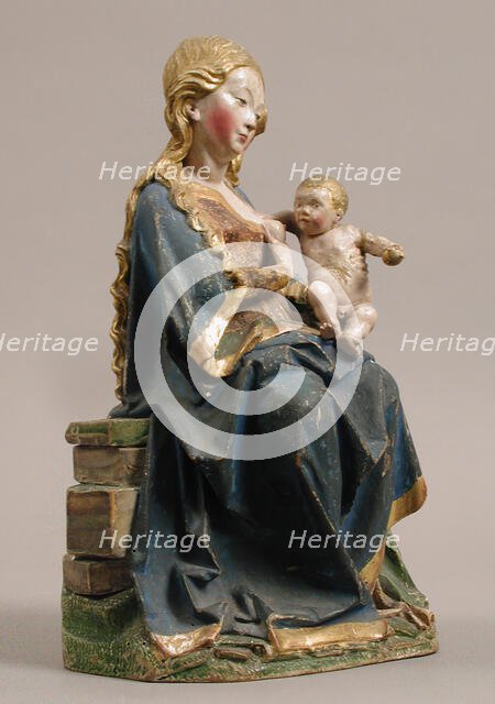 Enthroned Virgin with Nursing Child, German, Late 15th century. Creator: Unknown.