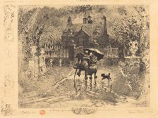 Les Voisins de Campagne (Country Neighbors), 1879/1880. Creator: Felix Hilaire Buhot.