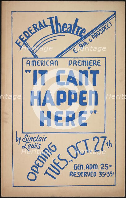 It Can't Happen Here, 1936. Creator: Unknown.