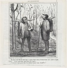On nous avait dit de venir dans ce pays ..., 1864. Creator: Honore Daumier.